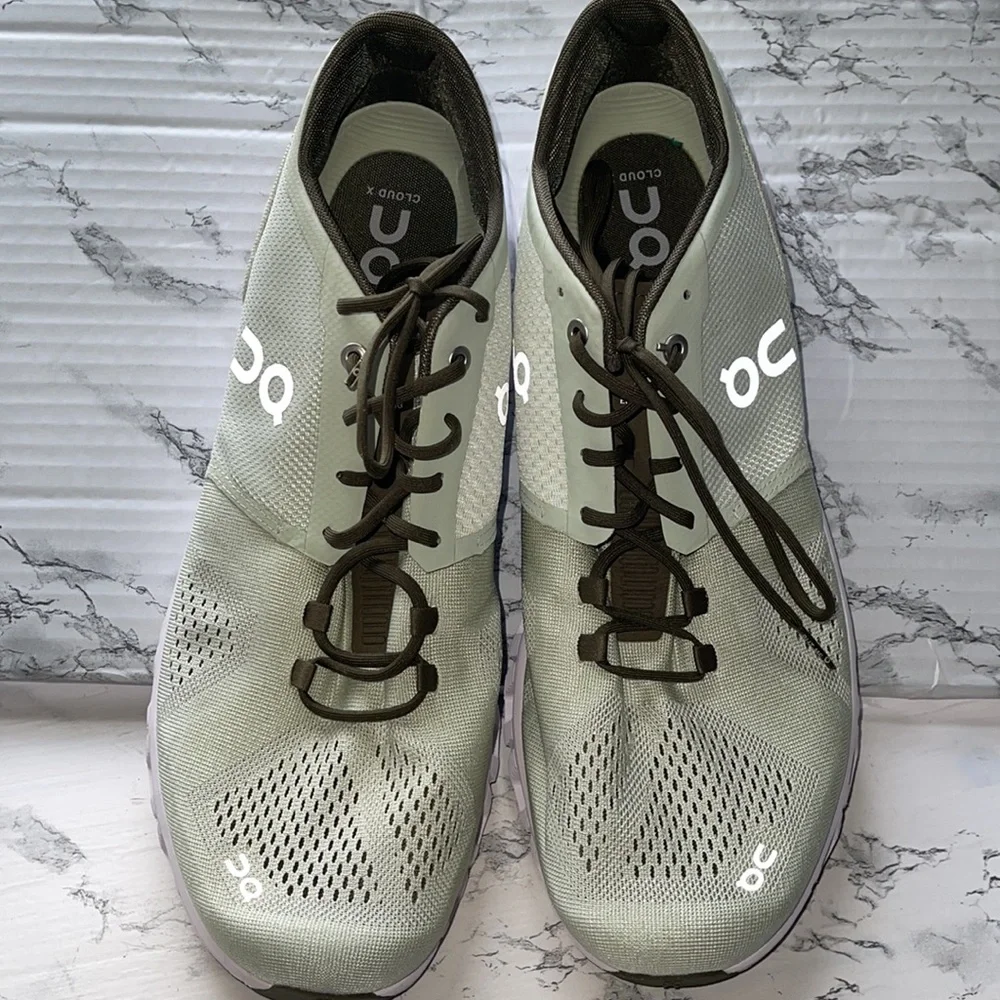 ON CLOUD C ALOE WHITE AND BROWN MENS SIZE 12 LIGHTWEIGHT BUILT FOR MIXED… - Picture 2 of 11
